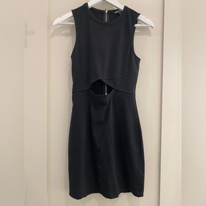 Express - Black Mid Cut Out Dress